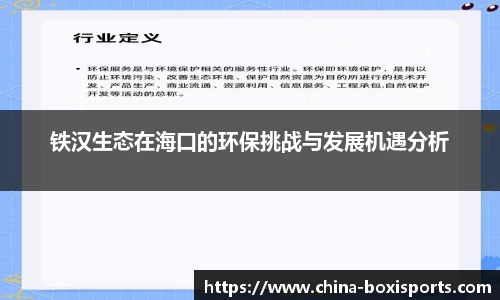 铁汉生态在海口的环保挑战与发展机遇分析